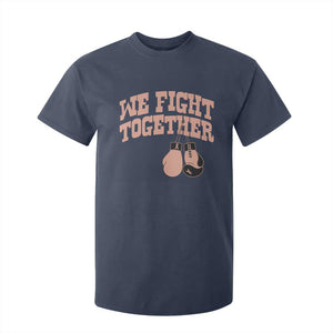Endometrial Cancer Warrior T Shirt For Kid We Fight Together Boxing Gift