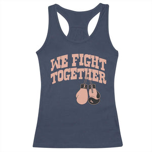 Endometrial Cancer Warrior Racerback Tank Top We Fight Together Boxing Gift