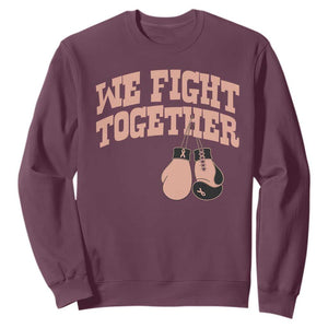 Endometrial Cancer Warrior Sweatshirt We Fight Together Boxing Gift