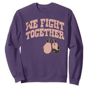 Endometrial Cancer Warrior Sweatshirt We Fight Together Boxing Gift