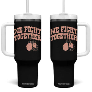 Endometrial Cancer Warrior Tumbler With Handle We Fight Together Boxing Gift