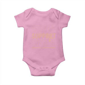 Endometrial Cancer Awareness Baby Onesie Support Squad Ribbon Warrior