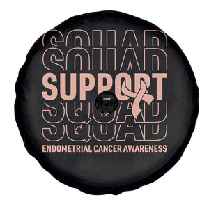 Endometrial Cancer Awareness Spare Tire Cover Support Squad Ribbon Warrior