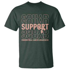 Endometrial Cancer Awareness T Shirt Support Squad Ribbon Warrior