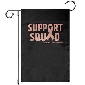 Endometrial Cancer Awareness Garden Flag Support Squad Warrior Gift