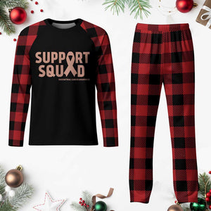 Endometrial Cancer Awareness Plaid Pajama Set Support Squad Warrior Gift