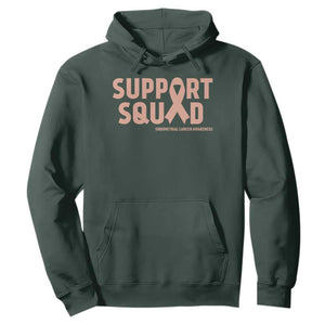 Endometrial Cancer Awareness Hoodie Support Squad Warrior Gift