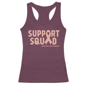 Endometrial Cancer Awareness Racerback Tank Top Support Squad Warrior Gift