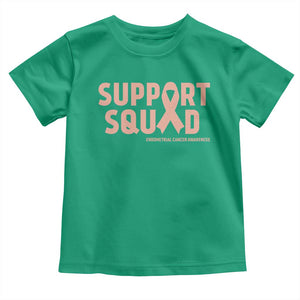 Endometrial Cancer Awareness Toddler T Shirt Support Squad Warrior Gift