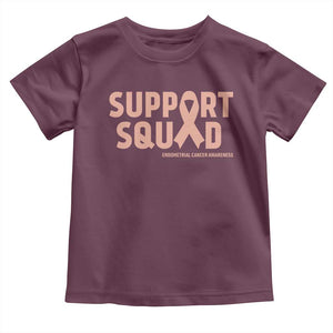 Endometrial Cancer Awareness Toddler T Shirt Support Squad Warrior Gift