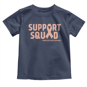 Endometrial Cancer Awareness Toddler T Shirt Support Squad Warrior Gift