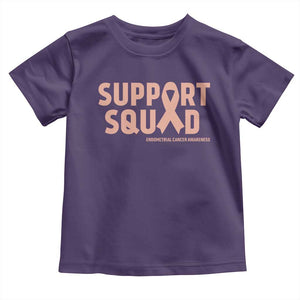 Endometrial Cancer Awareness Toddler T Shirt Support Squad Warrior Gift