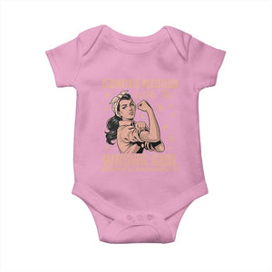 Strong Girl Endometrial Cancer Baby Onesie Cancer Messed With The Wrong Girl