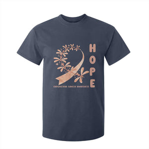 Peach Dragonfly Endometrial Cancer T Shirt For Kid Hope And Strength