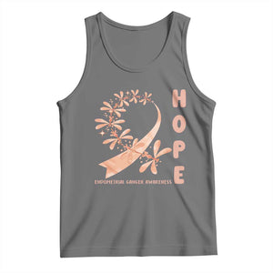 Peach Dragonfly Endometrial Cancer Tank Top Hope And Strength
