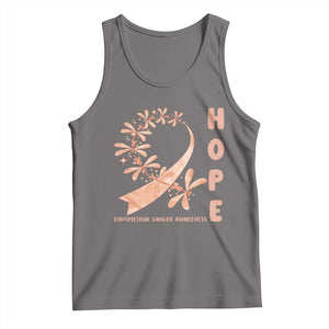 Peach Dragonfly Endometrial Cancer Tank Top Hope And Strength