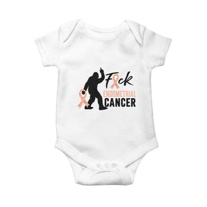Funny Bigfoot Fuck Endometrial Cancer Awareness Gift Baby Onesie