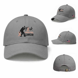 Funny Bigfoot Fuck Endometrial Cancer Awareness Gift Baseball Cap