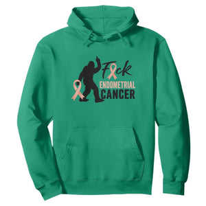 Funny Bigfoot Fuck Endometrial Cancer Awareness Gift Hoodie