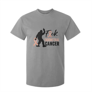 Funny Bigfoot Fuck Endometrial Cancer Awareness Gift T Shirt For Kid