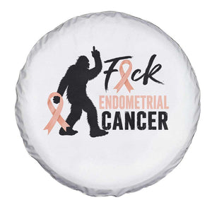 Funny Bigfoot Fuck Endometrial Cancer Awareness Gift Spare Tire Cover
