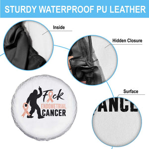 Funny Bigfoot Fuck Endometrial Cancer Awareness Gift Spare Tire Cover