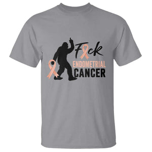 Funny Bigfoot Fuck Endometrial Cancer Awareness Gift T Shirt