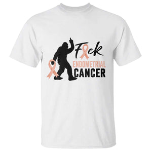 Funny Bigfoot Fuck Endometrial Cancer Awareness Gift T Shirt