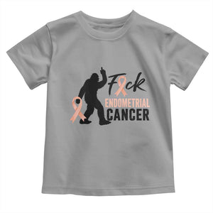 Funny Bigfoot Fuck Endometrial Cancer Awareness Gift Toddler T Shirt