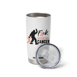 Funny Bigfoot Fuck Endometrial Cancer Awareness Gift Tumbler Cup