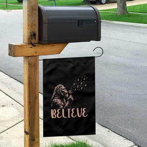 Funny Bigfoot Blowing Dandelion Flower Graphic Garden Flag Believe Endometrial Cancer Awareness