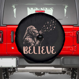Funny Bigfoot Blowing Dandelion Flower Graphic Spare Tire Cover Believe Endometrial Cancer Awareness