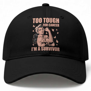 Endometrial Cancer Warrior Baseball Cap Too Tough For Cancer Im A Survivor