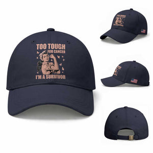 Endometrial Cancer Warrior Baseball Cap Too Tough For Cancer Im A Survivor