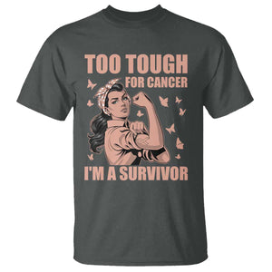 Endometrial Cancer Warrior T Shirt Too Tough For Cancer Im A Survivor