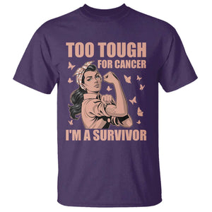 Endometrial Cancer Warrior T Shirt Too Tough For Cancer Im A Survivor