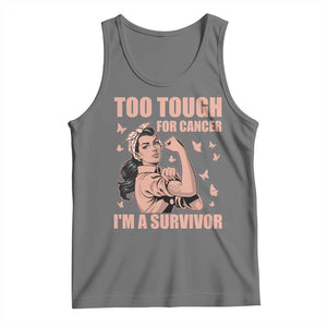 Endometrial Cancer Warrior Tank Top Too Tough For Cancer Im A Survivor