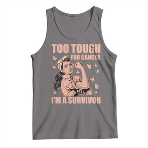 Endometrial Cancer Warrior Tank Top Too Tough For Cancer Im A Survivor