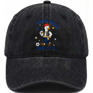 Hajmo Bosno I Came To Yell Washed Cotton Baseball Cap Funny Bosnia Goose Game Day Gift
