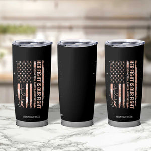 Patriotic Endometrial Cancer Awareness Tumbler Cup Her Fight Our Fight