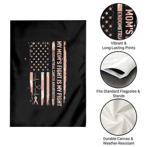 American Flag Endometrial Cancer Support Garden Flag My Moms Fight My Fight