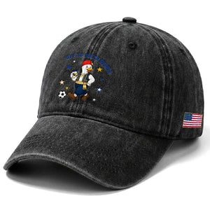 Off To Watch Bosnia Washed Cotton Baseball Cap Funny Goose Fudbal Fan Gift