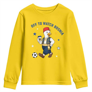 Off To Watch Bosnia Youth Sweatshirt Funny Goose Fudbal Fan Gift