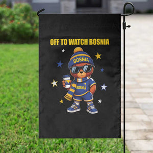 Bosnian Teddy Bear Fudbal Fan Garden Flag Off To Watch Bosnia