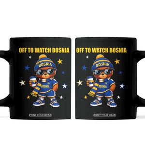Bosnian Teddy Bear Fudbal Fan Coffee Mug Off To Watch Bosnia
