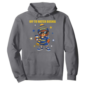 Bosnian Teddy Bear Fudbal Fan Hoodie Off To Watch Bosnia