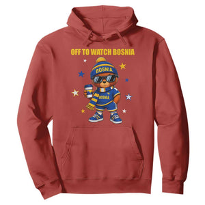 Bosnian Teddy Bear Fudbal Fan Hoodie Off To Watch Bosnia
