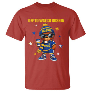 Bosnian Teddy Bear Fudbal Fan T Shirt Off To Watch Bosnia