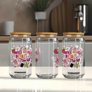 Funny Western Teacher Aide Graphic Glass Can She's A Para I Can Tell
