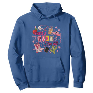 Funny Western Teacher Aide Graphic Hoodie She's A Para I Can Tell